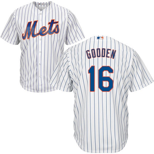Mets #16 Dwight Gooden White(Blue Strip) Cool Base Stitched Youth MLB Jersey